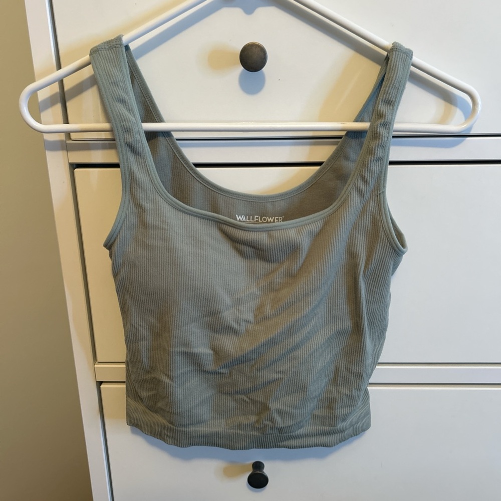 Wallflower Sleeveless Top in Soft Green